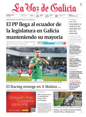 Cover of La Voz de Galicia (Ferrol)