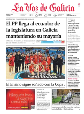 Cover of La Voz de Galicia (Lugo)