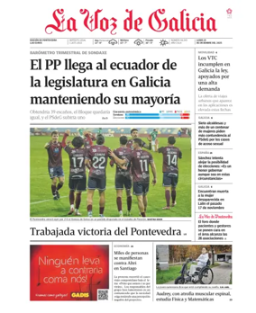 Cover of La Voz de Galicia (Pontevedra)