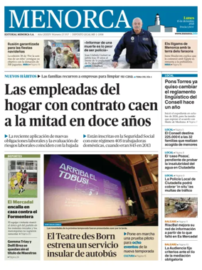 Cover of Menorca Diario Insular