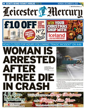 Cover of Leicester Mercury