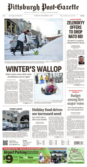 Cover of Pittsburgh Post-Gazette