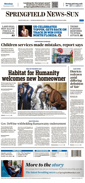 Cover of Springfield News-Sun