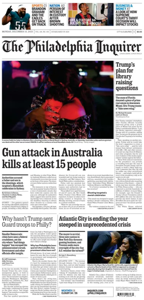 Cover of The Philadelphia Inquirer (South Jersey edition)