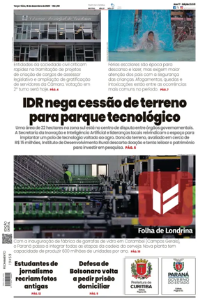 Cover of Folha de Londrina