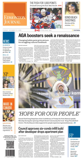 Cover of Edmonton Journal