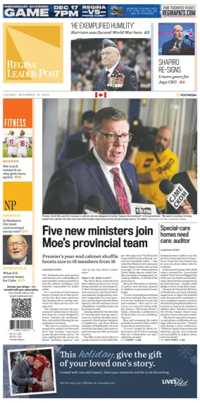 Cover of Regina Leader-Post