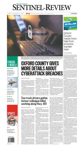 Cover of Sentinel-Review (Woodstock)