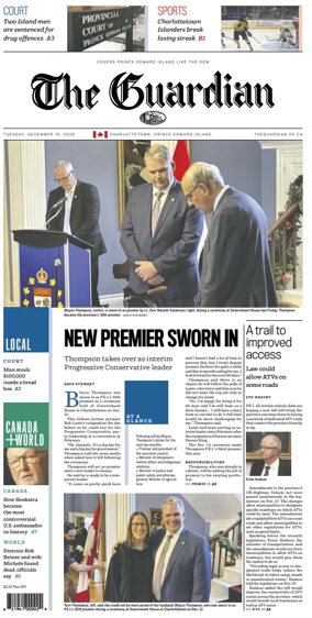 Cover of The Guardian (Charlottetown)