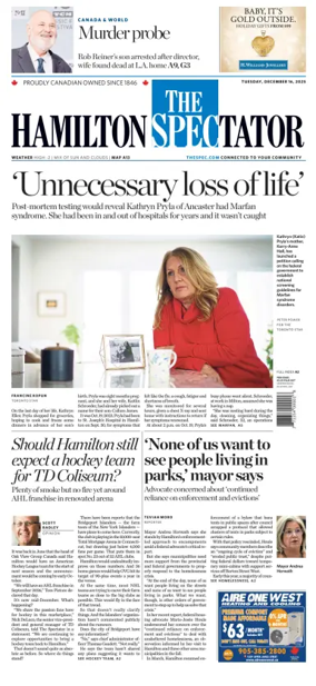 Cover of The Hamilton Spectator