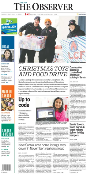 Cover of The Observer (Sarnia)