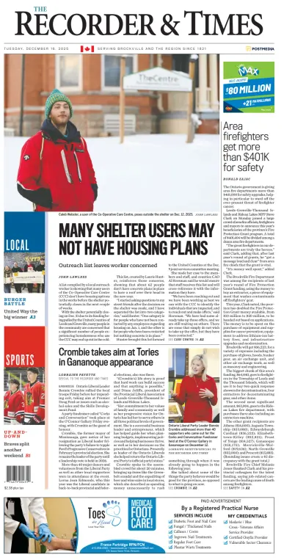 Cover of The Recorder & Times (Brockville)