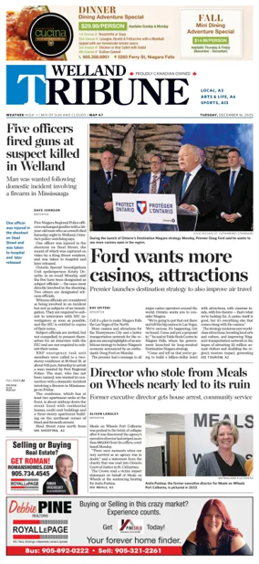 Cover of The Welland Tribune
