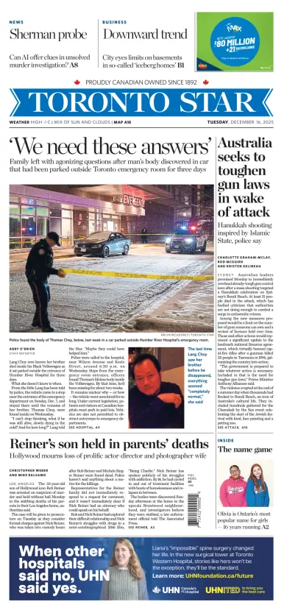 Cover of Toronto Star