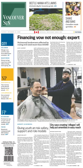 Cover of Vancouver Sun