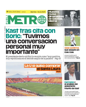Cover of Publimetro Chile