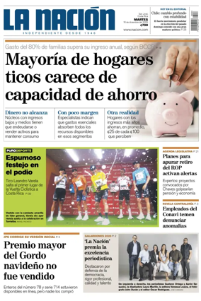 Cover of La Nacion (Costa Rica)