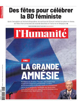 Cover of L'HUMANITE