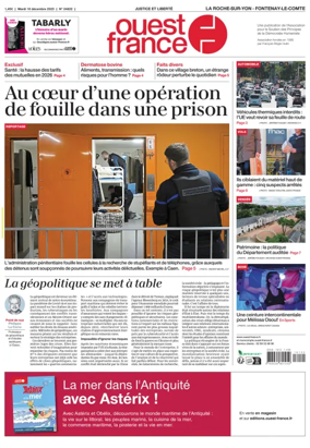 Cover of Ouest France (La Roche-sur-Yon)