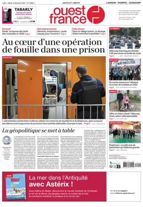 Cover of Ouest France (Lannion)