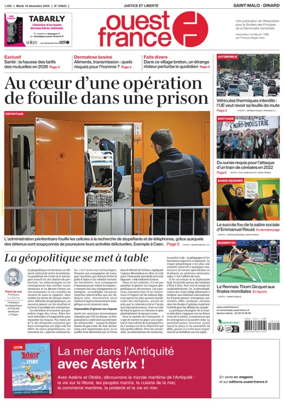 Cover of Ouest France (Saint-Malo)