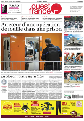 Cover of Ouest France (Sarthe)