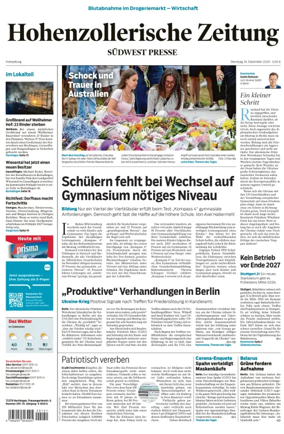 Cover of Hohenzollerische Zeitung