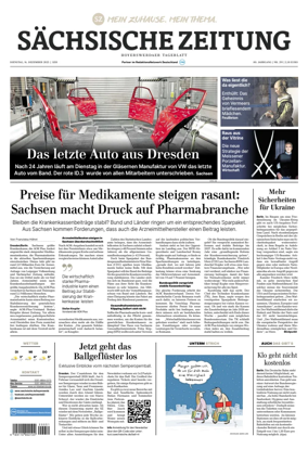 Cover of Sächsische Zeitung  (Hoyerswerda)