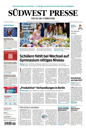 Cover of SUDWEST PRESSE - Neckar-Chronik