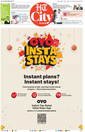 Cover of Hindustan Times (Ranchi) - Live