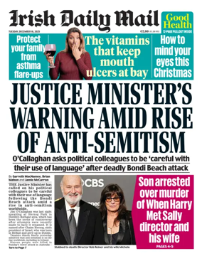 Cover of Irish Daily Mail