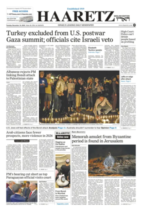 Cover of Haaretz english edition