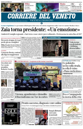 Cover of Corriere del Veneto (Vicenza e Bassano)