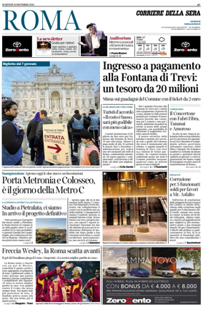 Cover of Corriere della Sera (Roma)