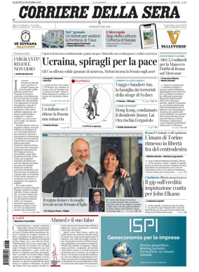 Cover of Corriere della Sera 