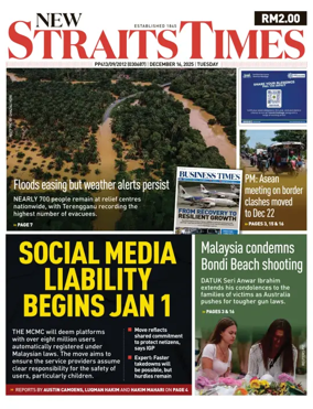 Cover of New Straits Times