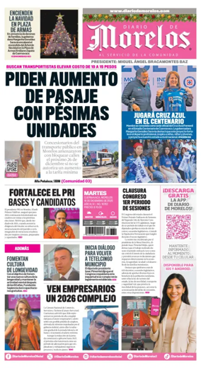 Cover of Diario de Morelos