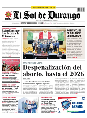 Cover of El Sol de Durango