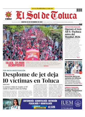 Cover of El Sol de Toluca
