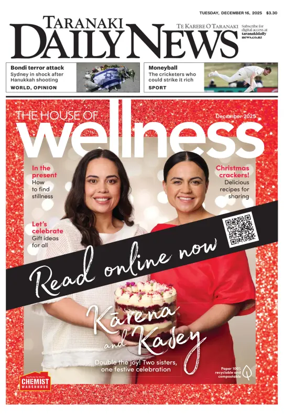 Cover of Taranaki Daily News