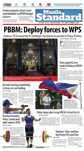 Cover of Manila Standard