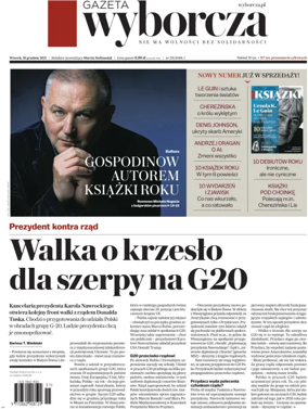 Cover of Gazeta Wyborcza Stoleczna