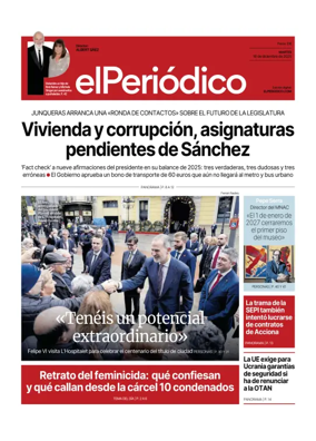 Cover of El Periódico de Catalunya (Castellano)