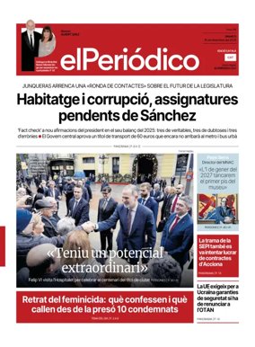Cover of El Periódico de Catalunya (Català)