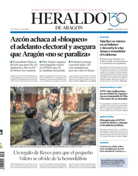 Cover of Heraldo de Aragón