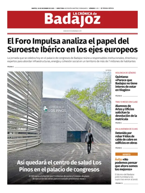 Cover of La Cronica de Badajoz BE