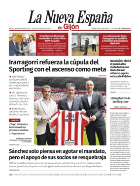 Cover of La Nueva España (Gijón)