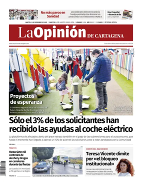 Cover of La Opinion de Murcia (Cartagena)