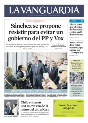 Cover of La Vanguardia