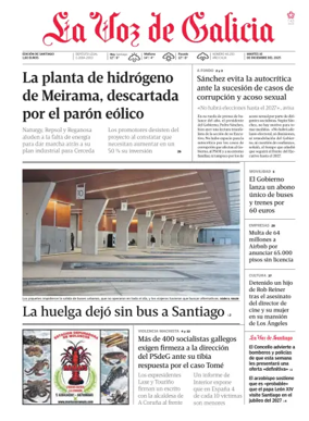 Cover of La Voz de Galicia (Santiago)